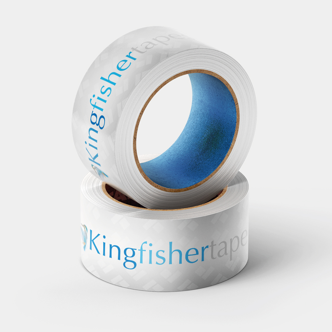 Kingfisher Tapes branded rolls of packaging tape